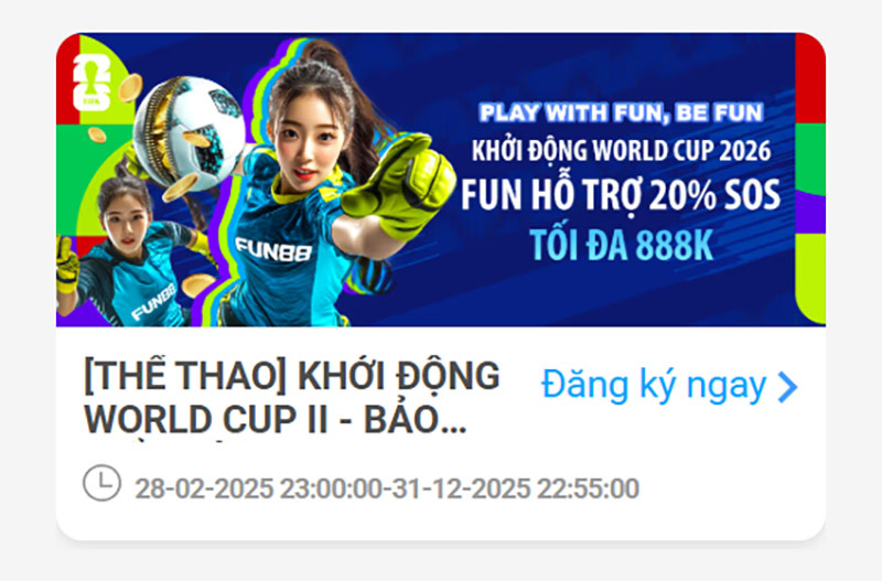 Read more about the article Khởi động World Cup 2026 hôm nay tại Fun88